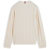 Tommy Hilfiger Ivory Petal Cotton Cable Sweater