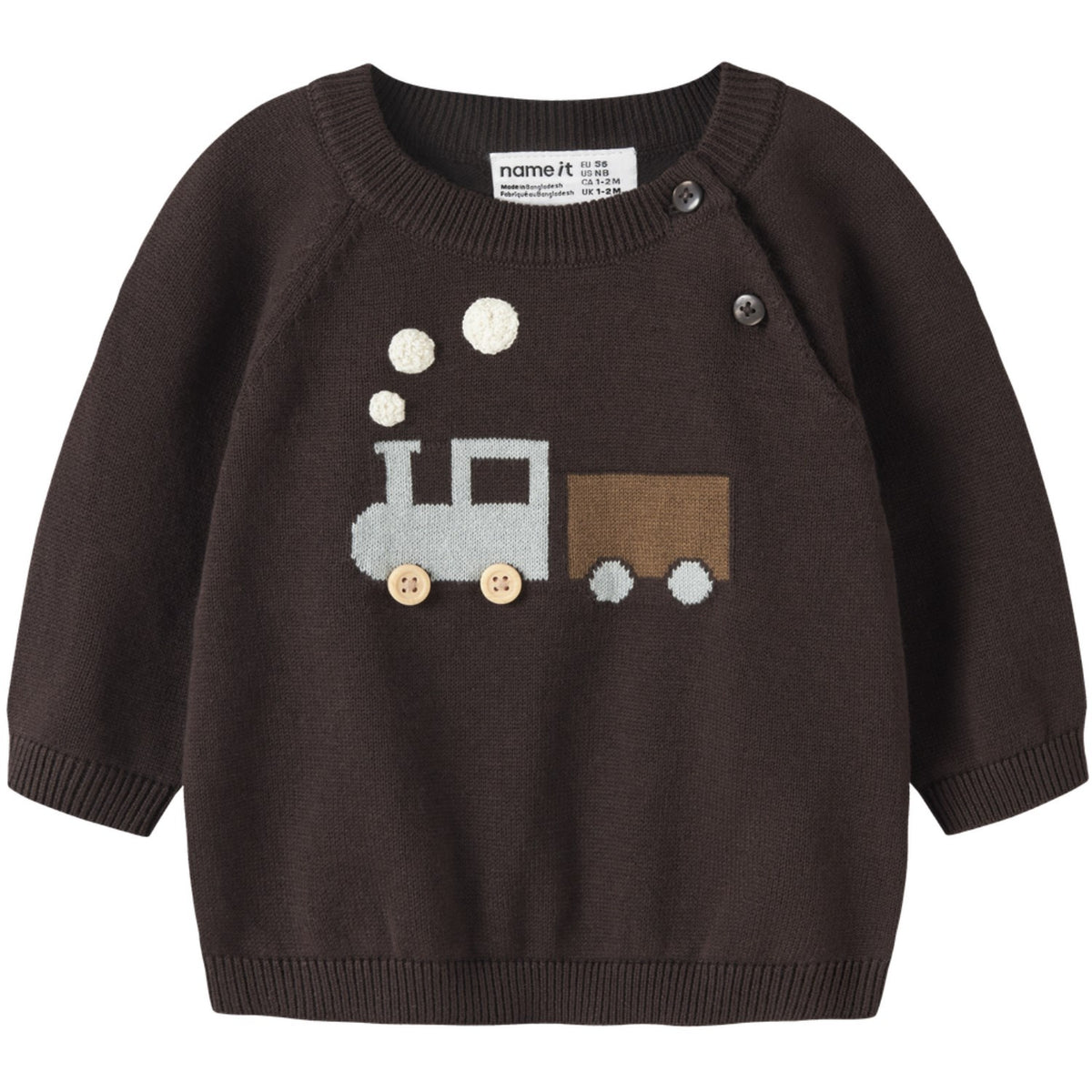 Name It Chocolate Plum Nbmrafello Ls Knit