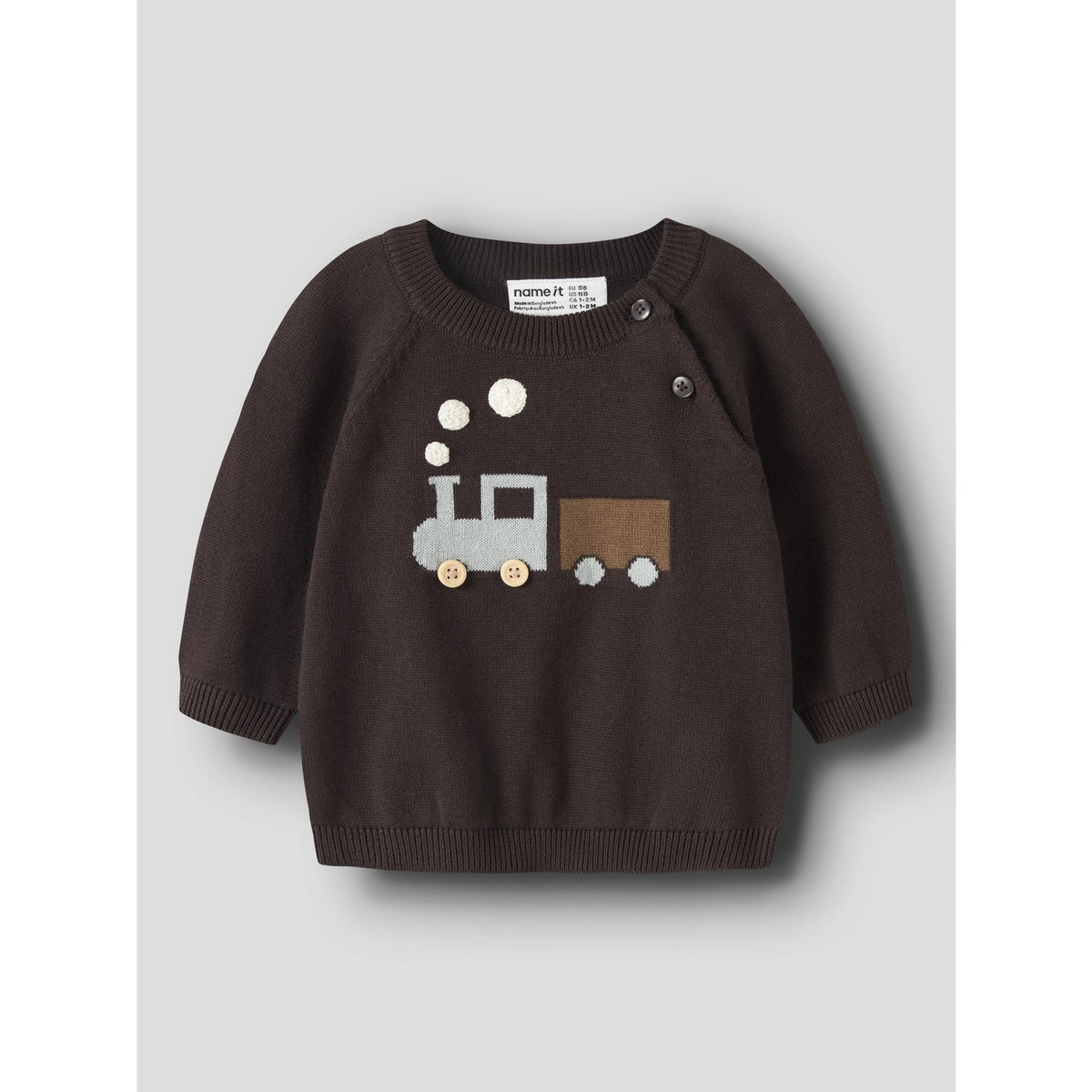 Name It Chocolate Plum Nbmrafello Ls Knit