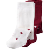 Name It Bright White Red Dhalia Nbfvichristmas 2-Pack Tights