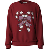 Name It Red Dahlia Candy Canes Nkfvertrud Ls Nreg Sweat Bru