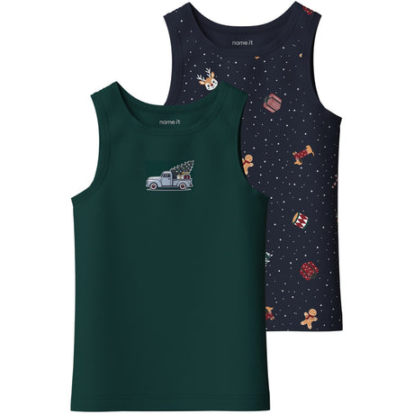 Name It Navy Blazer Nmmvismas 2-Pack Tank Top Giftpack
