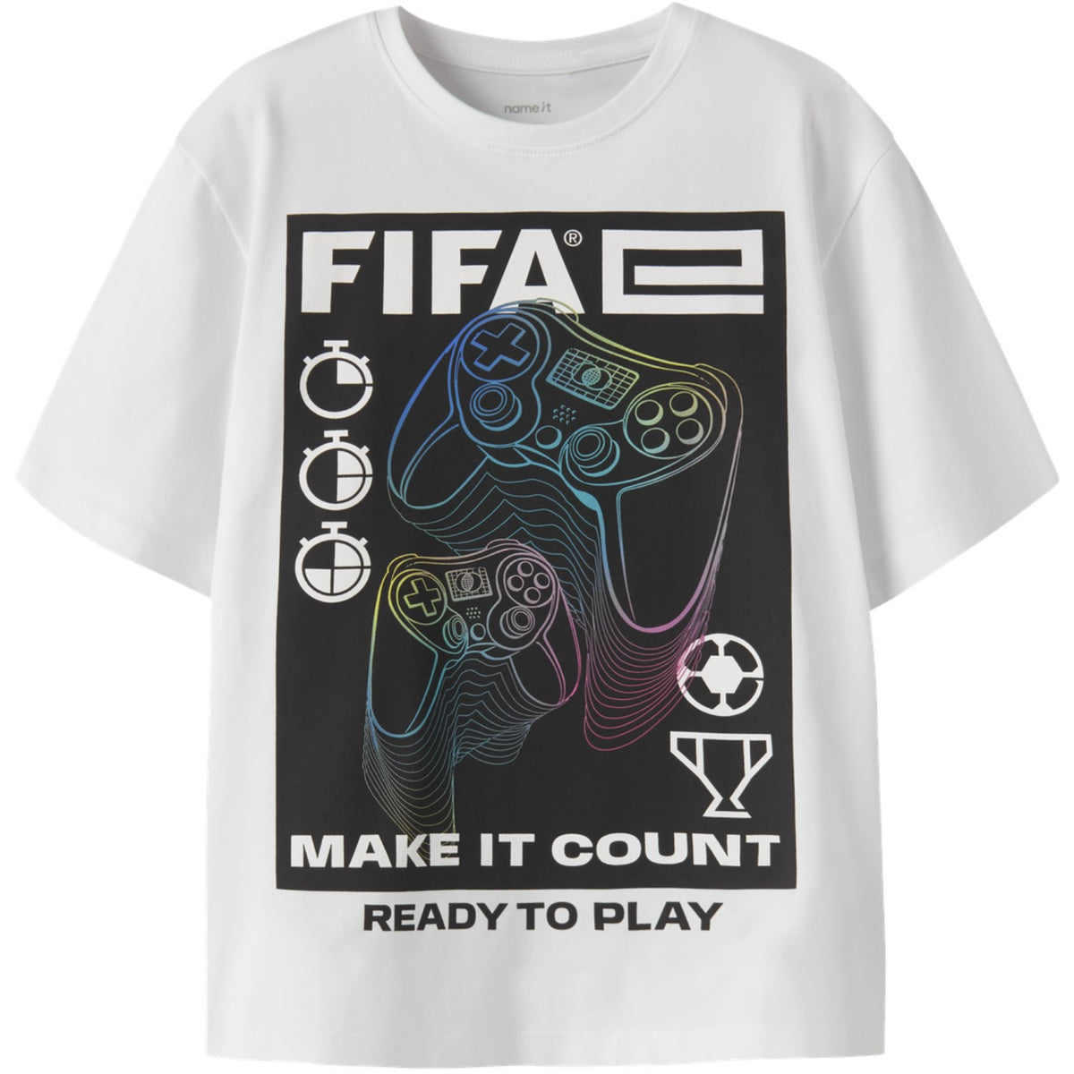 Name It Bright White Nkmollis Fifae Ss Nreg Top Box Vde