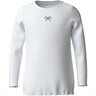 Name It Bright White Bow Embroidery Nkfvemma Glitter Ls Slim Top
