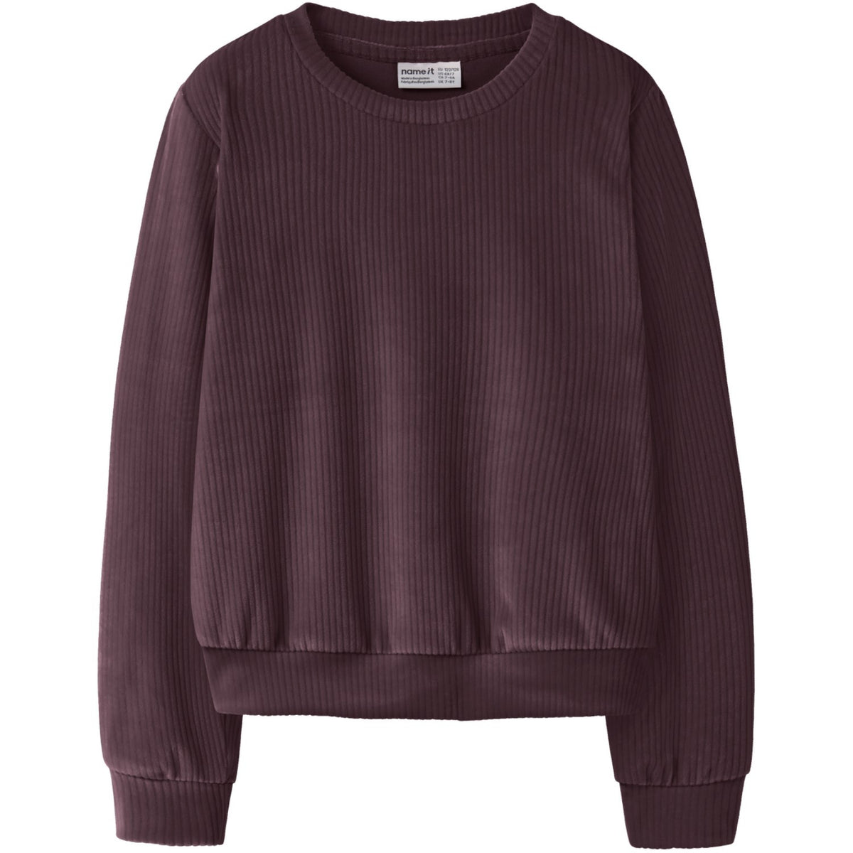 Name It Catawba Grape Nkfveloa Ls Velvet Short Top