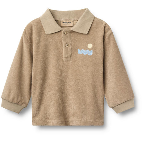 Wheat Sand Stone Terry Polo Shirt L/S Theodor