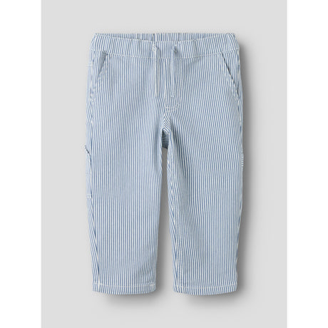 Name It White Moonlight Blue Nmmnola Tap Stripe Pants Carp 2299-Yf