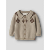 Lil'Atelier White Pepper Nbmronan Ls Knit Polo Card Lil