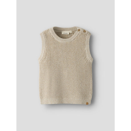 Lil'Atelier White Pepper Melange Nmmrokkos Knit Vest Lil
