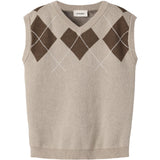 Lil'Atelier White Pepper Nmmronan Knit Vest Lil