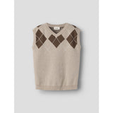 Lil'Atelier White Pepper Nmmronan Knit Vest Lil