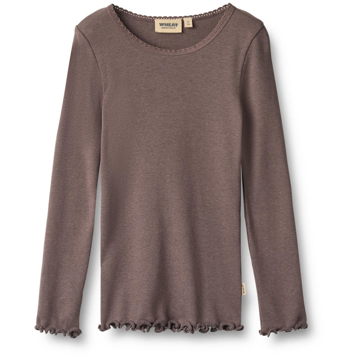 Wheat Plum Truffle Rib Blouse Reese