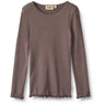 Wheat Plum Truffle Rib Blouse Reese