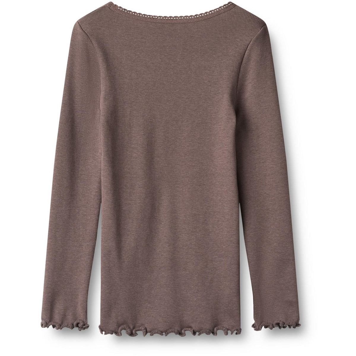 Wheat Plum Truffle Rib Blouse Reese