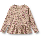 Wheat Soft Sand Flower Wine Blouse Carolina
