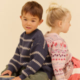 Wheat Dim Rose Jacquard Pullover Mikmak