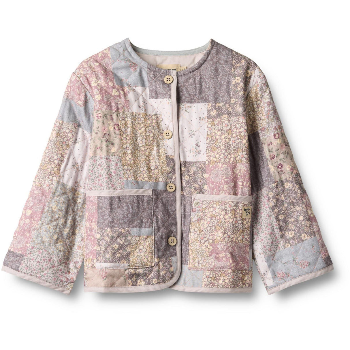 Wheat Patchwork Flowers Quilt Jacket Ima