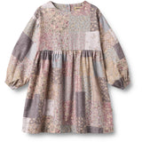 Wheat Patchwork Flowers Dress L/S Herdis