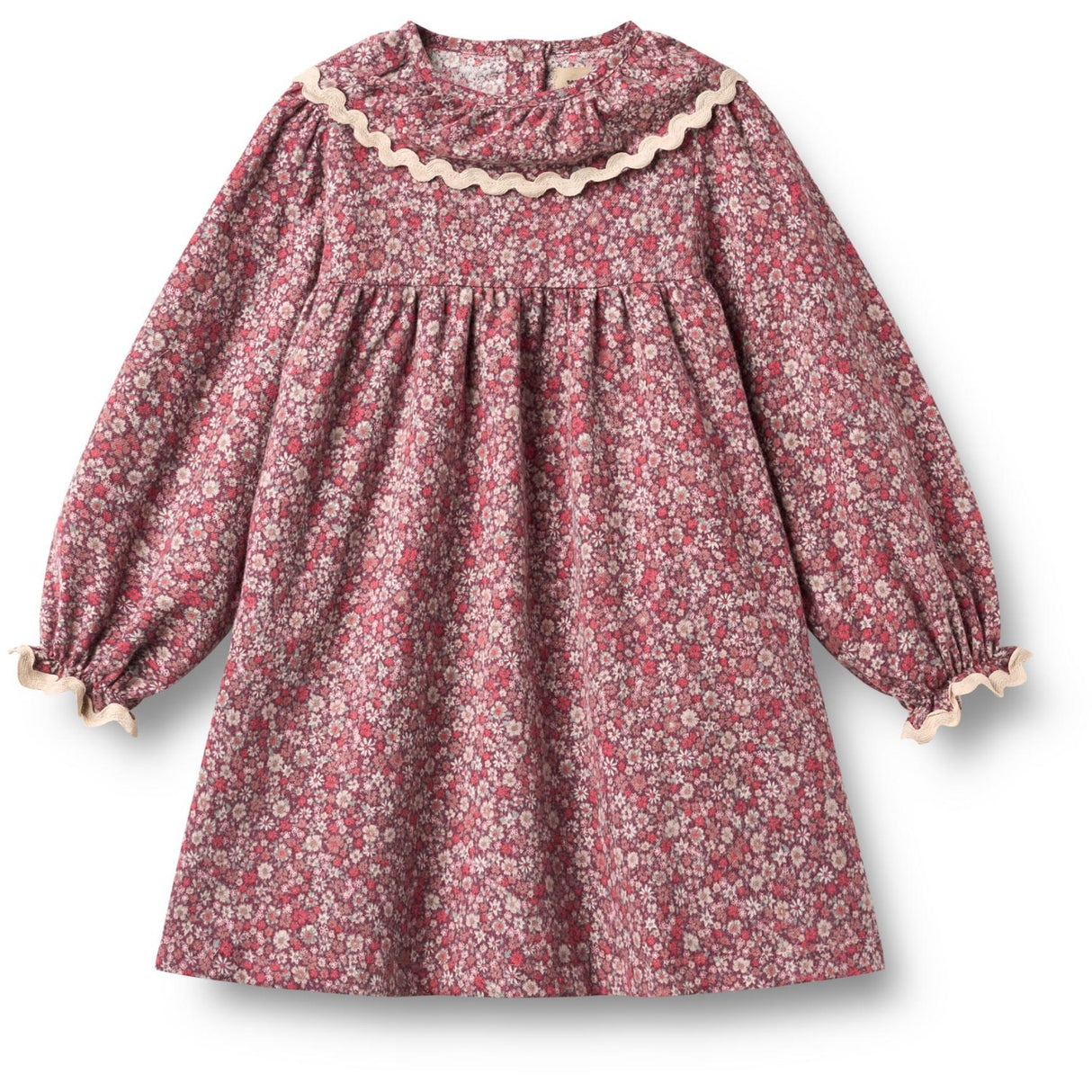 Wheat Grape Flowers Dress L/S Collar Elvira