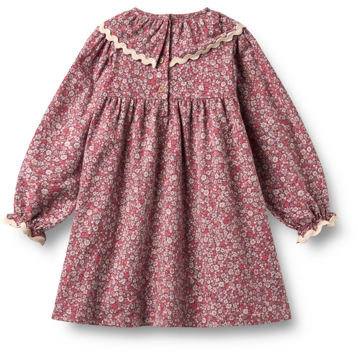 Wheat Grape Flowers Dress L/S Collar Elvira