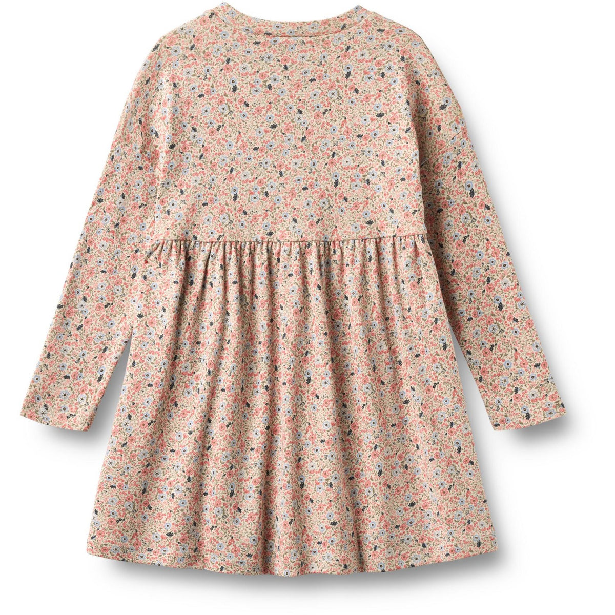 Wheat Grey Cloud Flowers Jersey Dress L/S Emmy