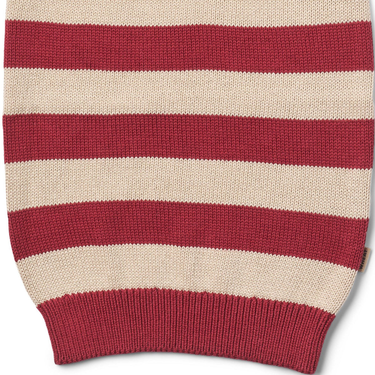 Wheat Red Christmas Stripe Knitted Christmas Hat
