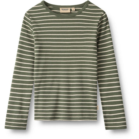 Wheat Dark Green Stripe Blouse Stig