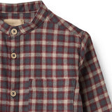 Wheat Blue Holiday Check Shirt L/S Willum