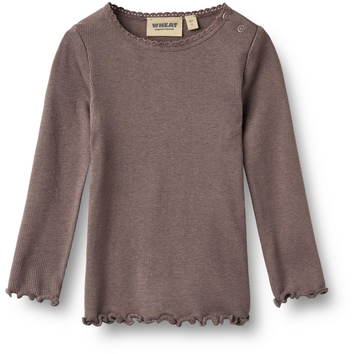 Wheat Plum Truffle Rib Blouse Reese
