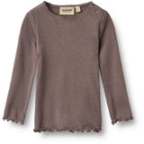 Wheat Plum Truffle Rib Blouse Reese