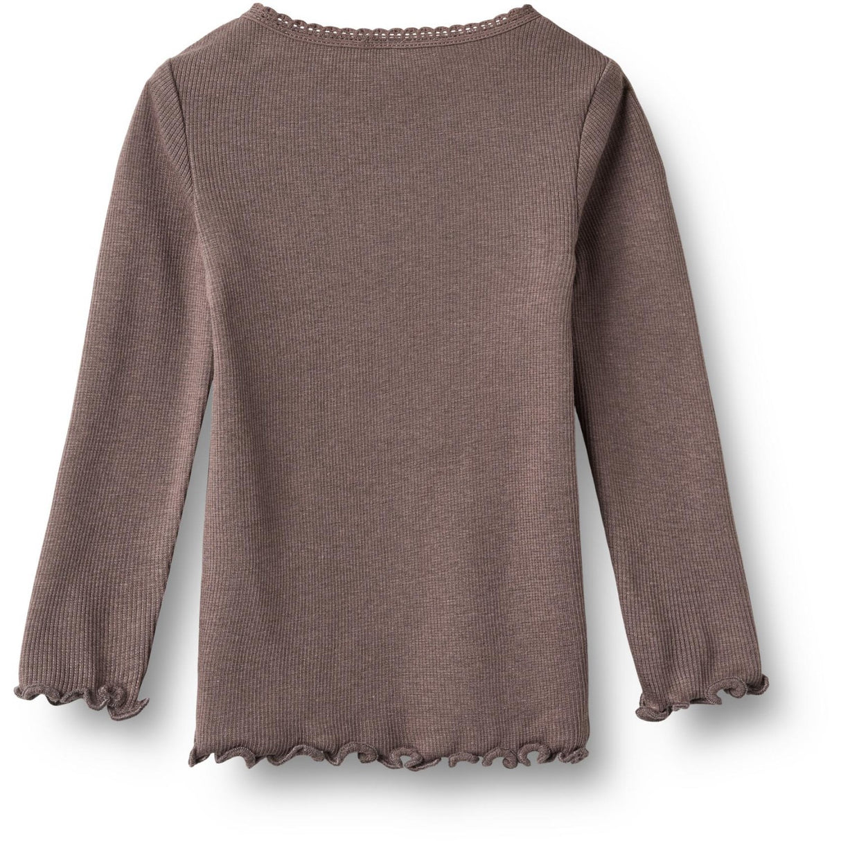 Wheat Plum Truffle Rib Blouse Reese