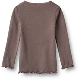 Wheat Plum Truffle Rib Blouse Reese