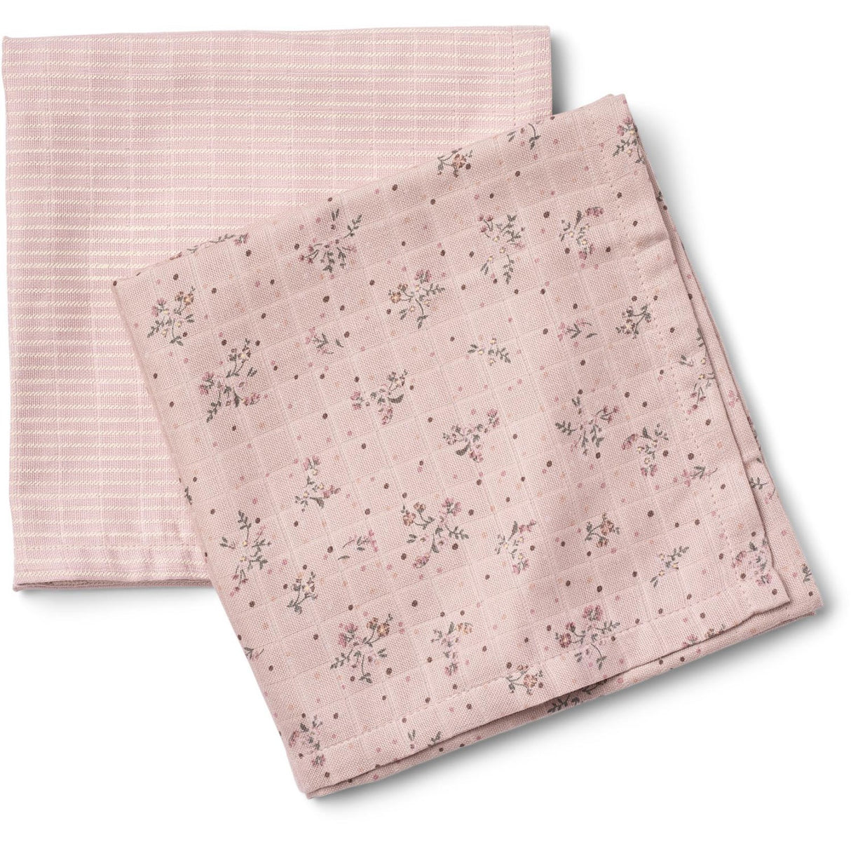 Wheat Soft Lilac Flowers 2 Pk Muslin Kaya