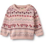Wheat Dim Rose Jacquard Pullover Mikmak