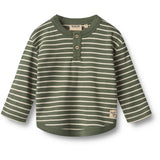 Wheat Dark Green Stripe Blouse Osvald