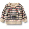 Wheat Greyblue Jacquard Pullover Harlow