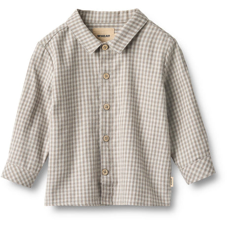 Wheat Greybrown Check Shirt L/S Oscar