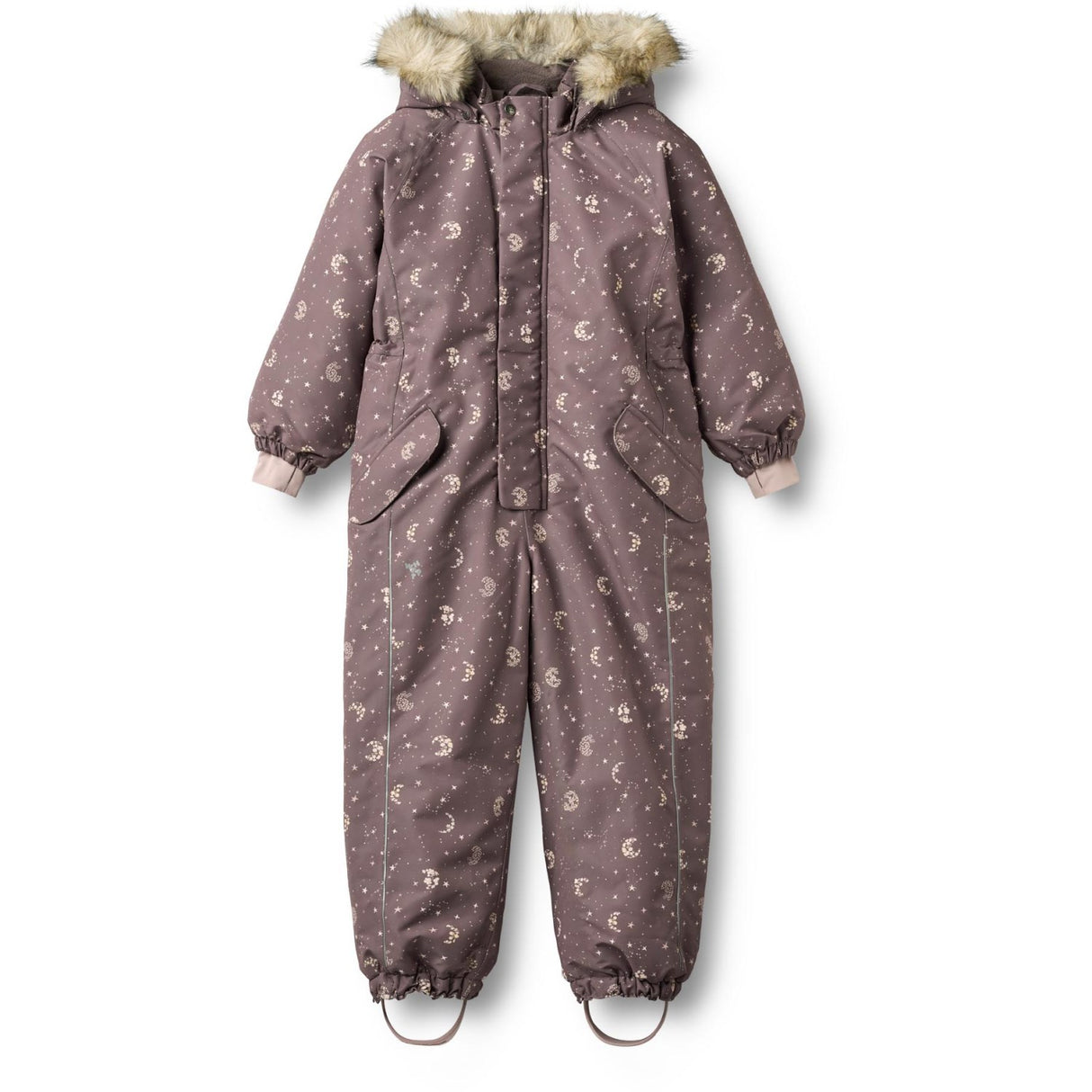 Wheat Plum Truffle Stars Snowsuit Moe Tech