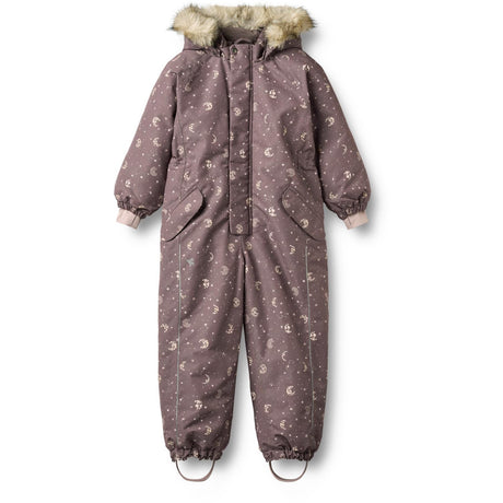 Wheat Plum Truffle Stars Snowsuit Moe Tech