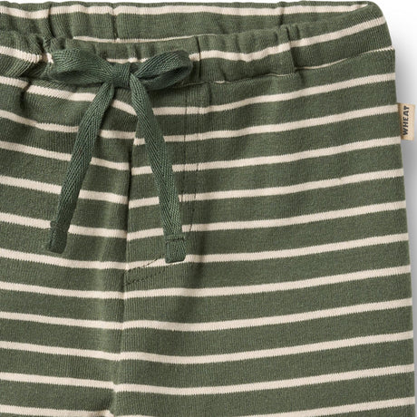 Wheat Dark Green Stripe Jersey Pants Manfred