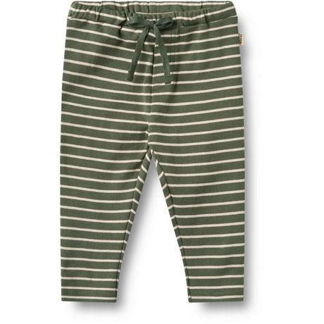 Wheat Dark Green Stripe Jersey Pants Manfred