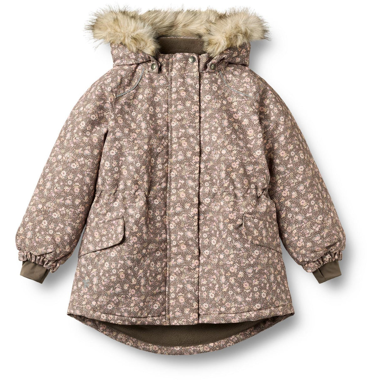 Wheat Dry Wood Snow Flowers Jacket Mathilde