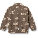 Wheat Dry Wood Jacquard Fleece Jacket Helge