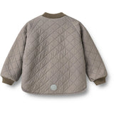 Wheat Brown Stripe Reversible Thermo Jacket Lake
