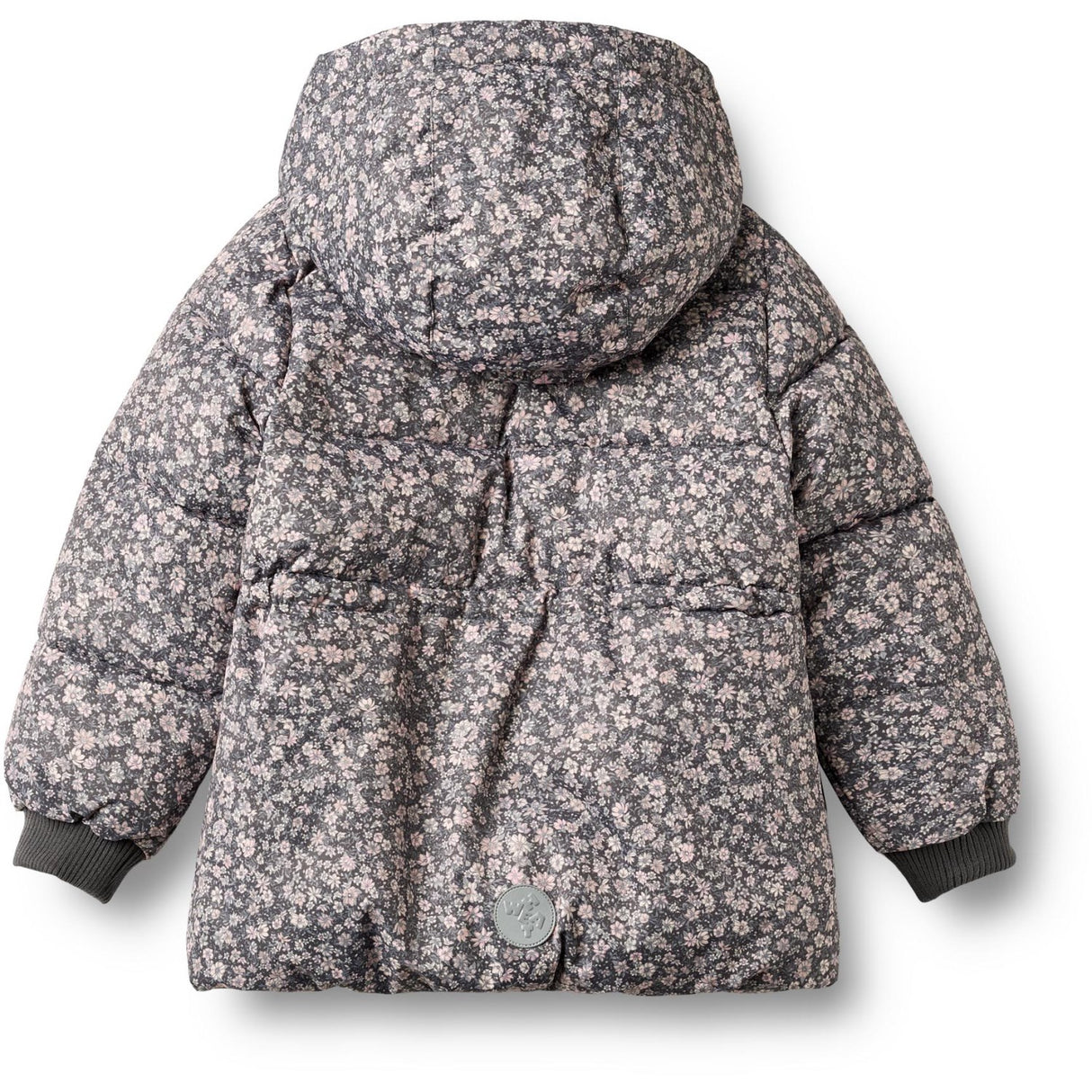 Wheat Dark Charcoal Flowers Puffer Jacket Eli