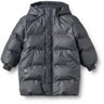 Wheat Greyblue Pu Puffer Jacket Coast