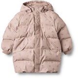 Wheat Dry Rose Flowers Pu Puffer Jacket Coast