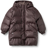 Wheat Chocolate Plum Pu Puffer Jacket Coast