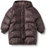 Wheat Chocolate Plum Pu Puffer Jacket Coast