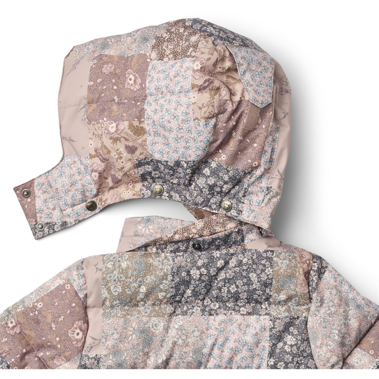 Wheat Patchwork Flowers Puffer Coat Yrsa